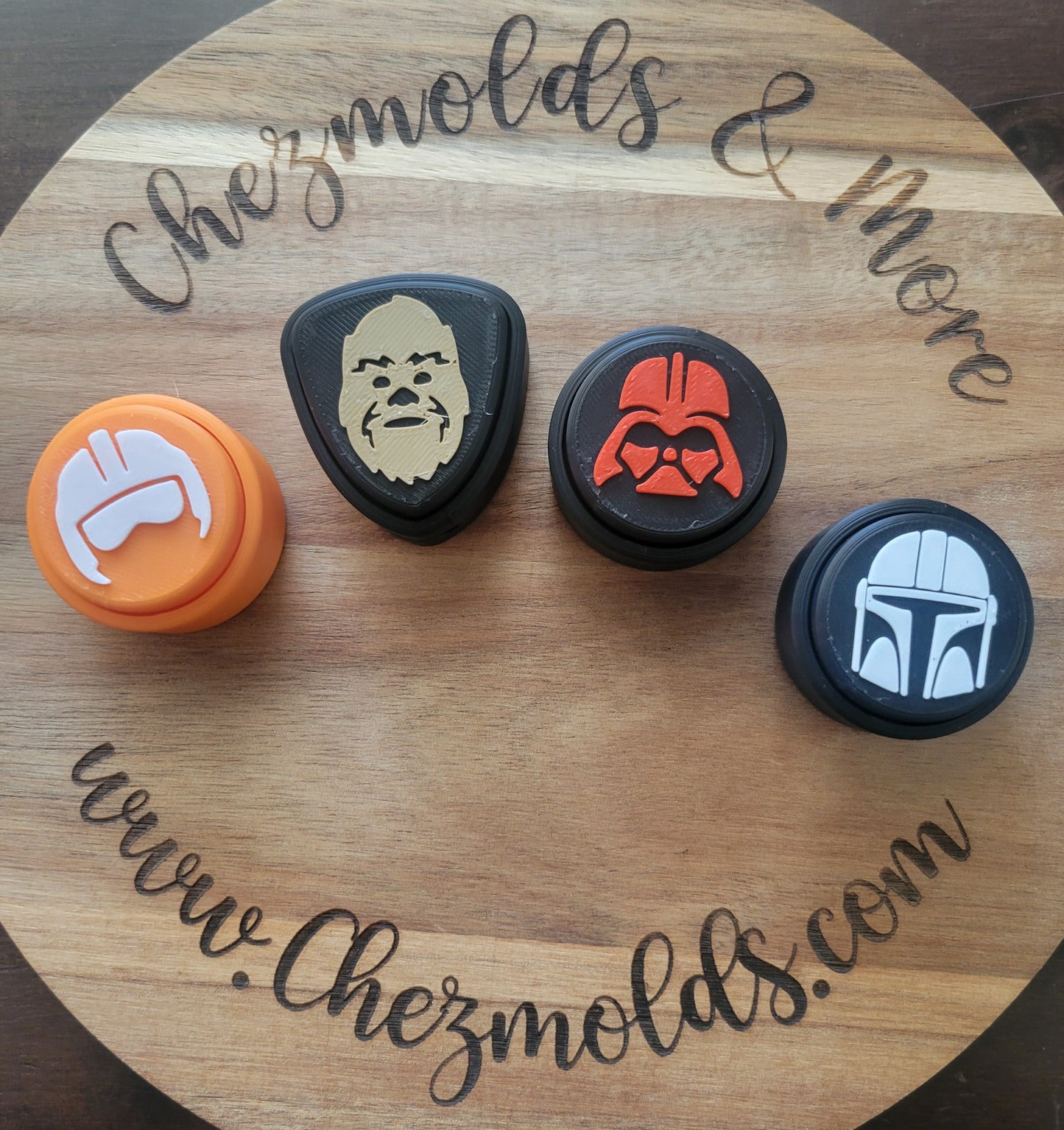 CE 3d printed  fidget clicker- with keychain hole - starwarz