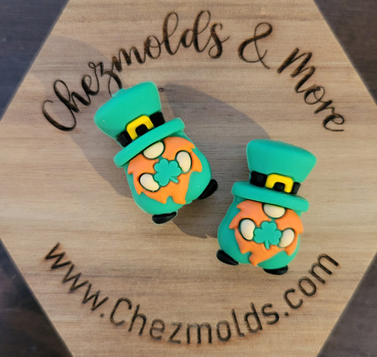 3d leprechaun- silicone focal Bead