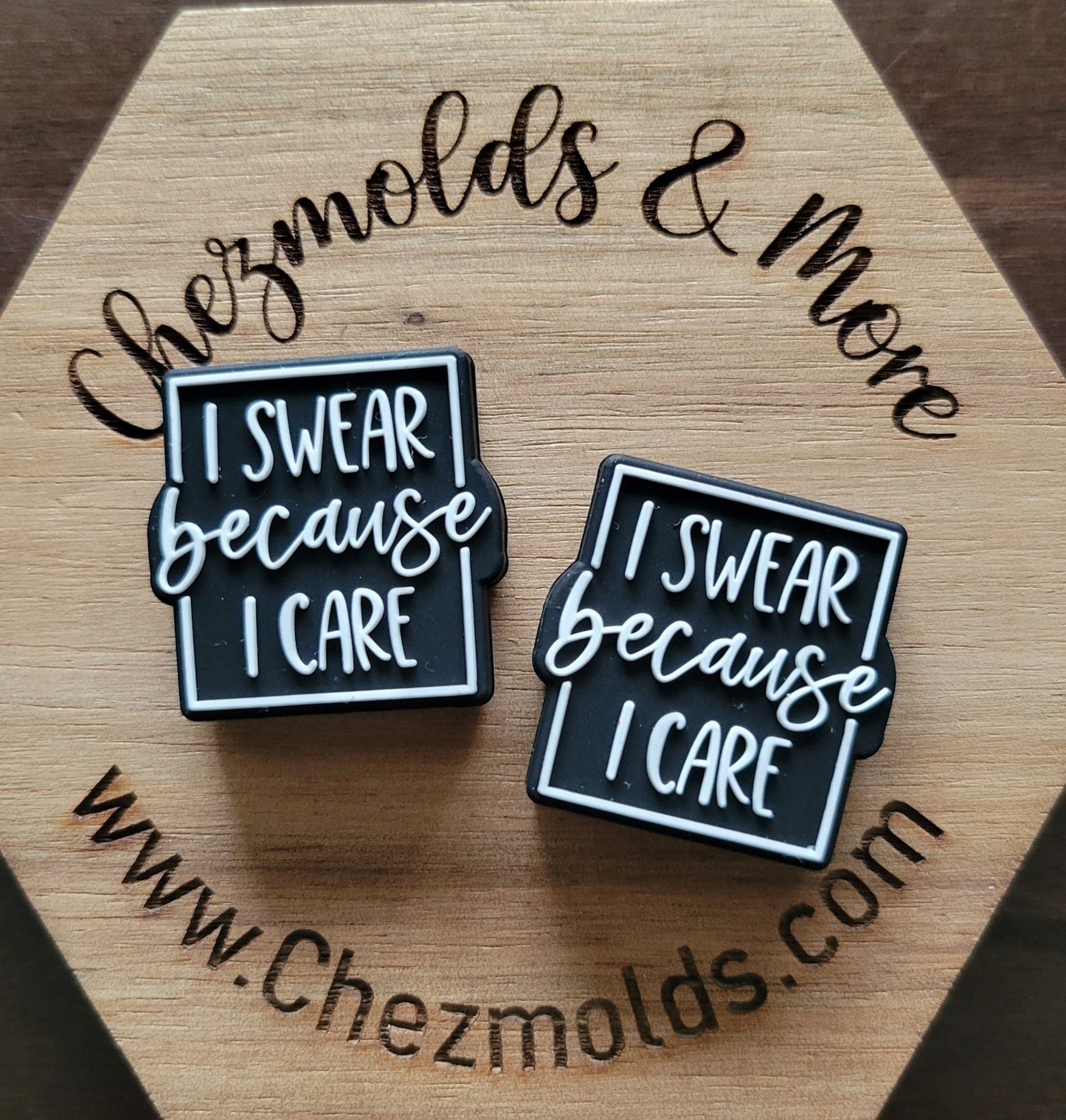 i swear because i care- Silicone focal Bead