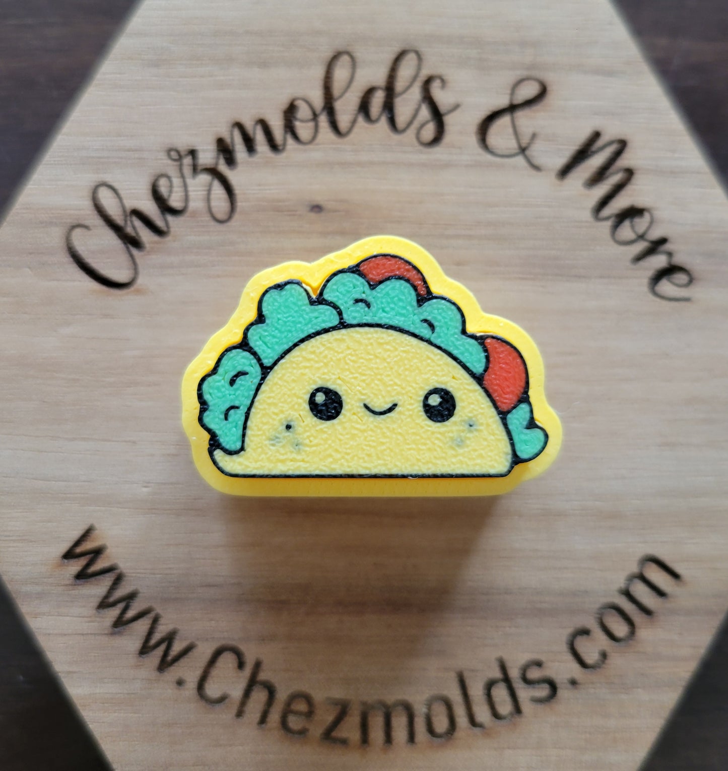 CE 3d printed  fidget clicker- with keychain hole -taco