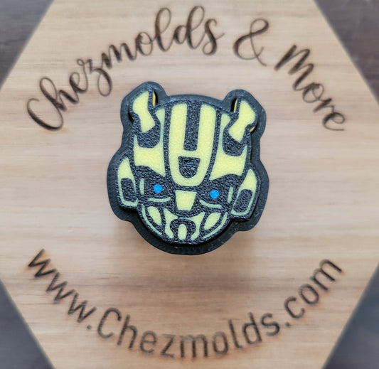 CE 3d printed  fidget clicker- with keychain hole -bumble bee transf