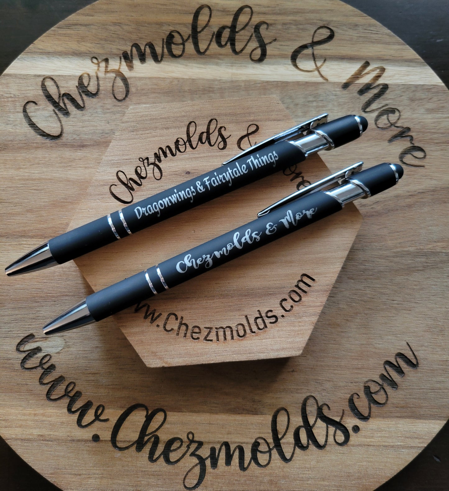 Custom engraved silicone/metal pen and stylus