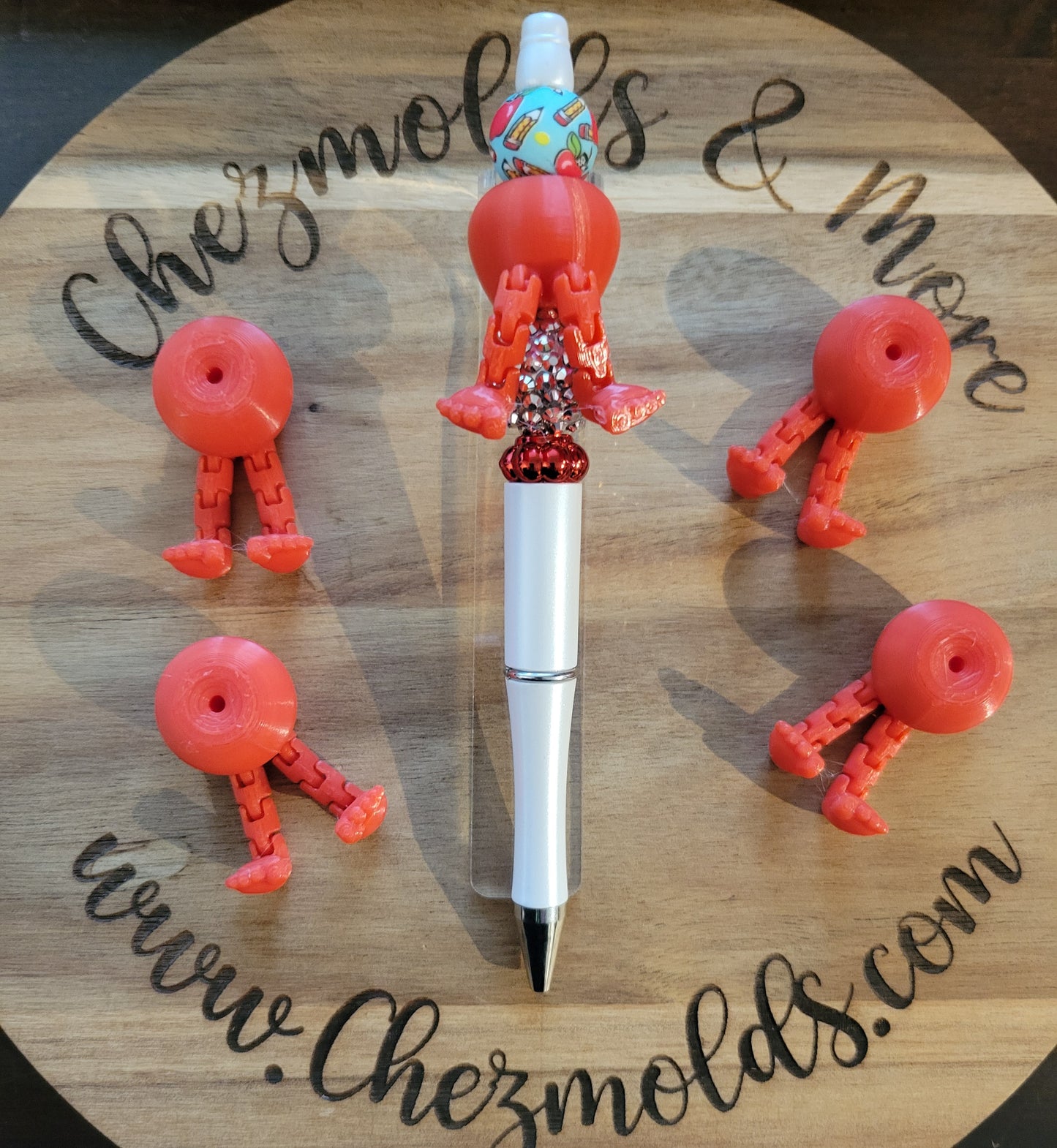 CE 3d printed focal bead- apple kicker