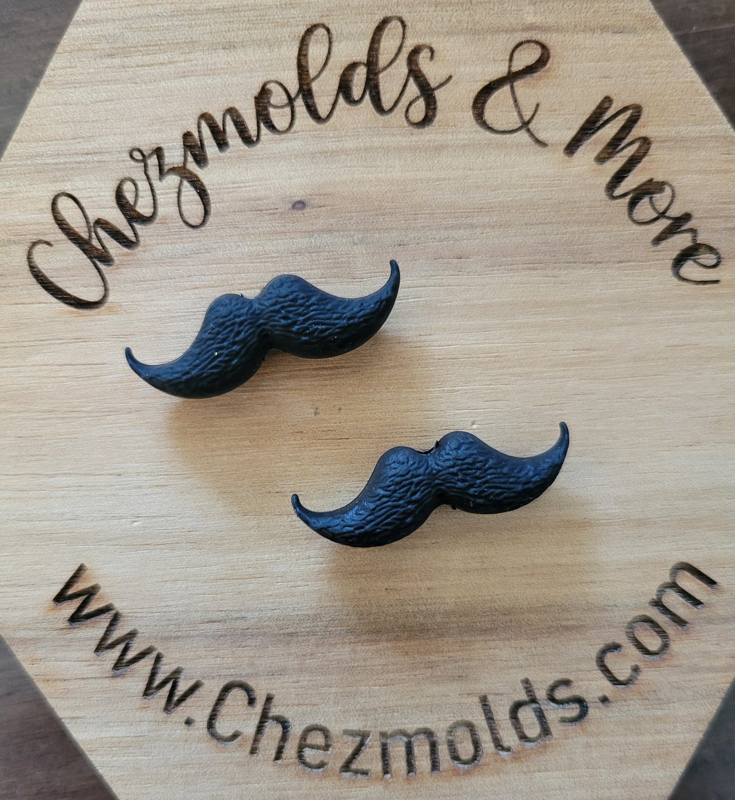 3d mustache- Silicone focal Bead