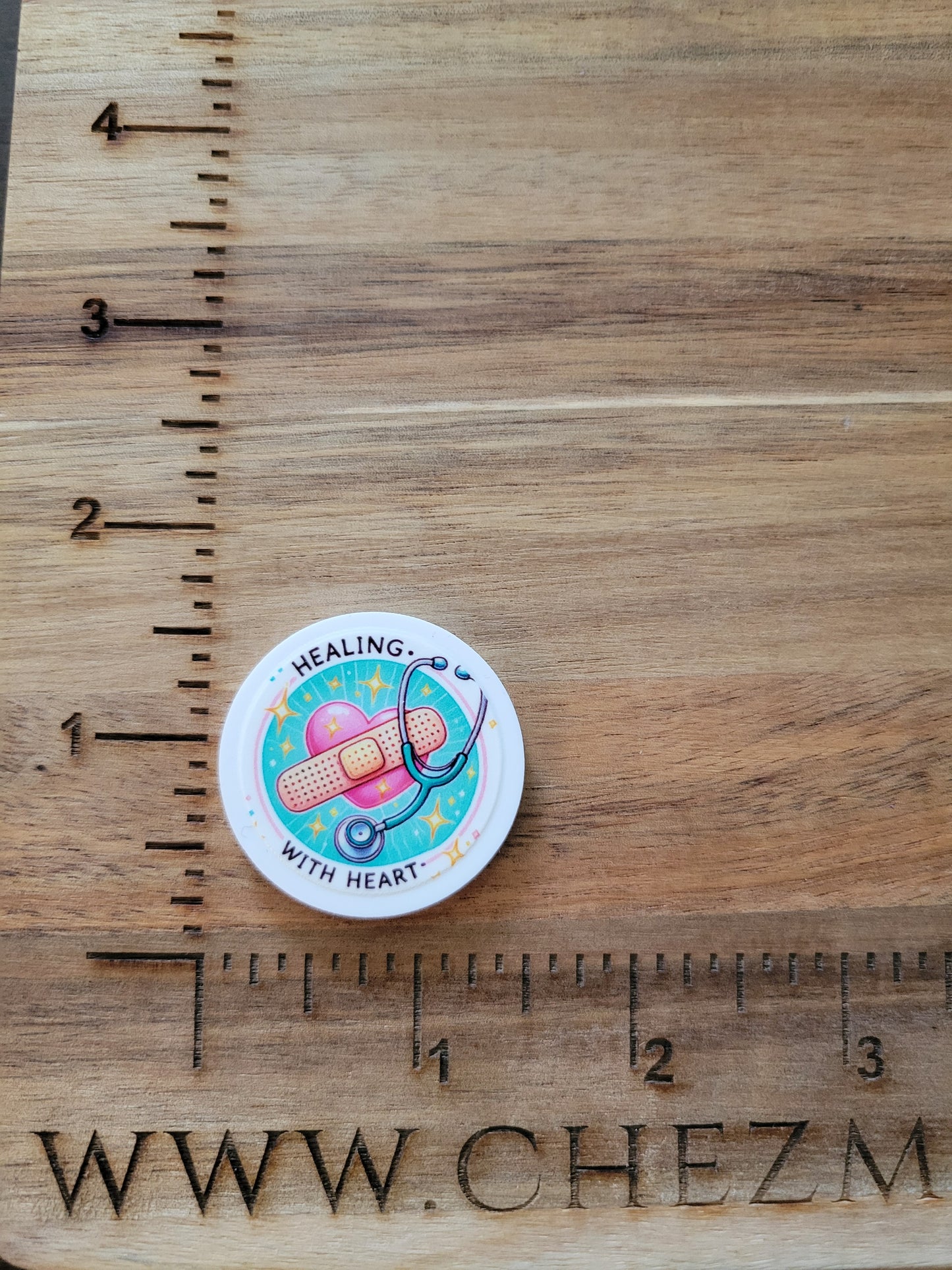 uv printed acrylic flatback- Healing with heart