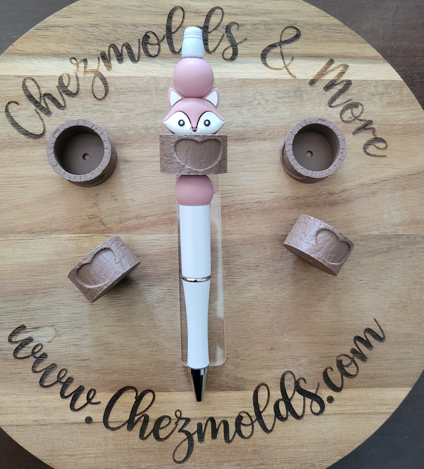 CE 3d printed focal Bead - love stump- hollow