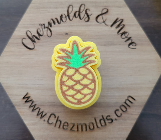 CE 3d printed  fidget clicker- with keychain hole -pineapple