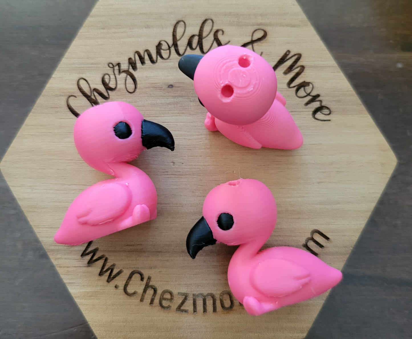 Beadable 3d printed -cutie flamingo