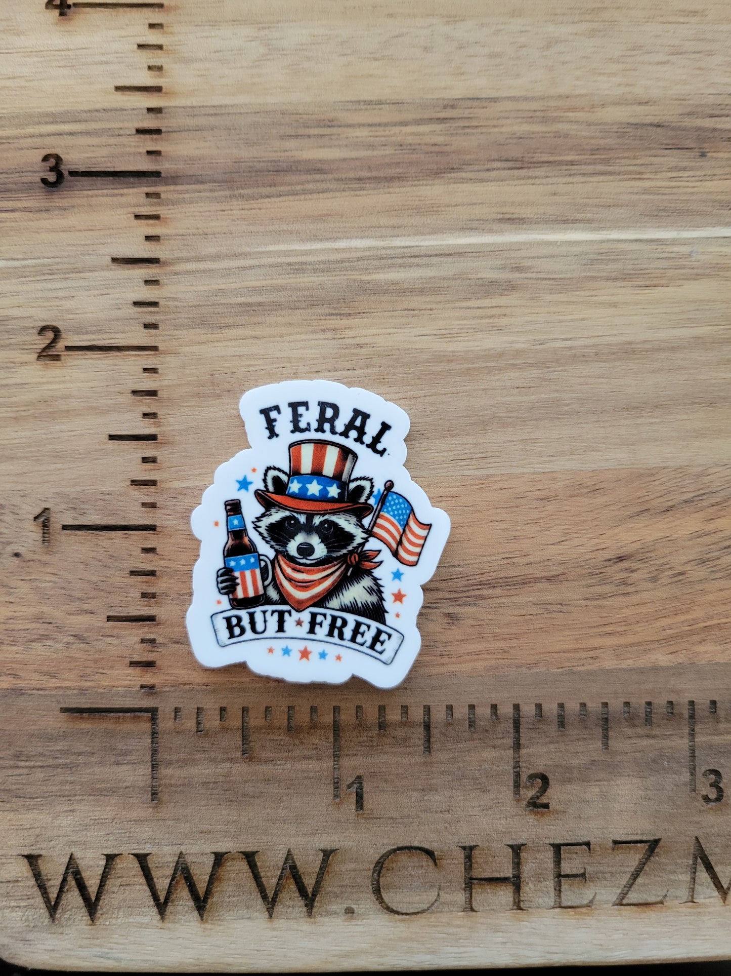 uv printed acrylic flatback- Feral but free