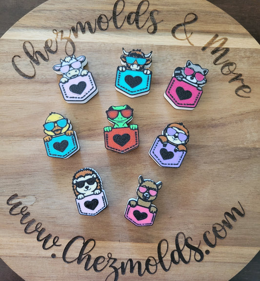 CE 3d printed focal Bead-Cutie pocket Hugs