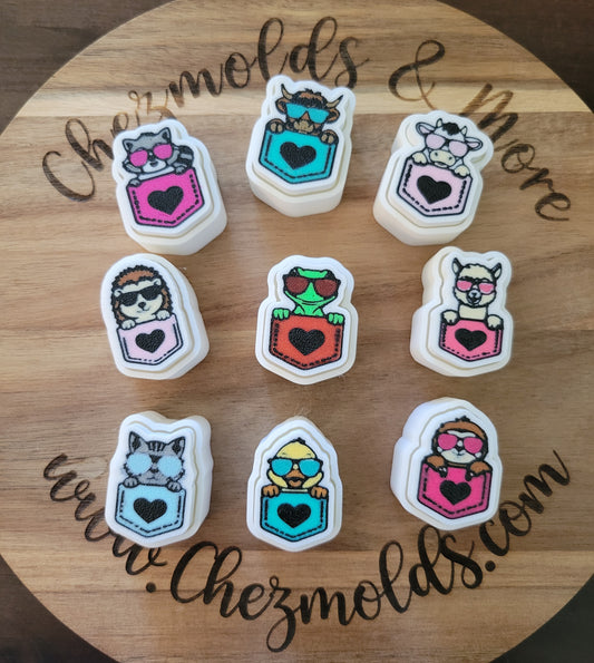 CE 3d printed  fidget clicker- with keychain hole -Cutie pocket hugs