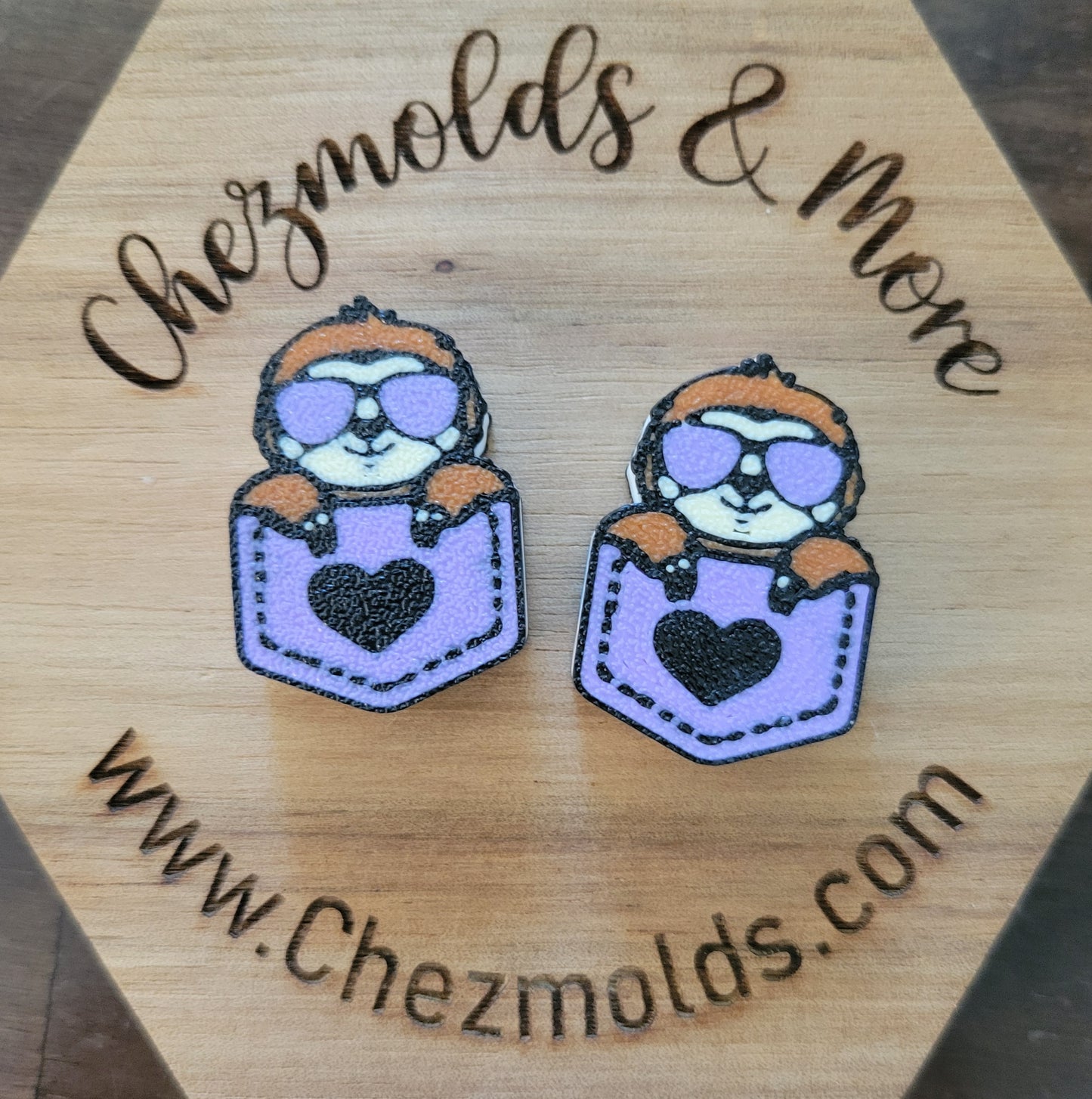 CE 3d printed focal Bead-Cutie pocket Hugs