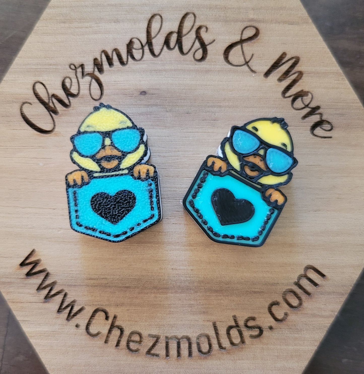 CE 3d printed focal Bead-Cutie pocket Hugs