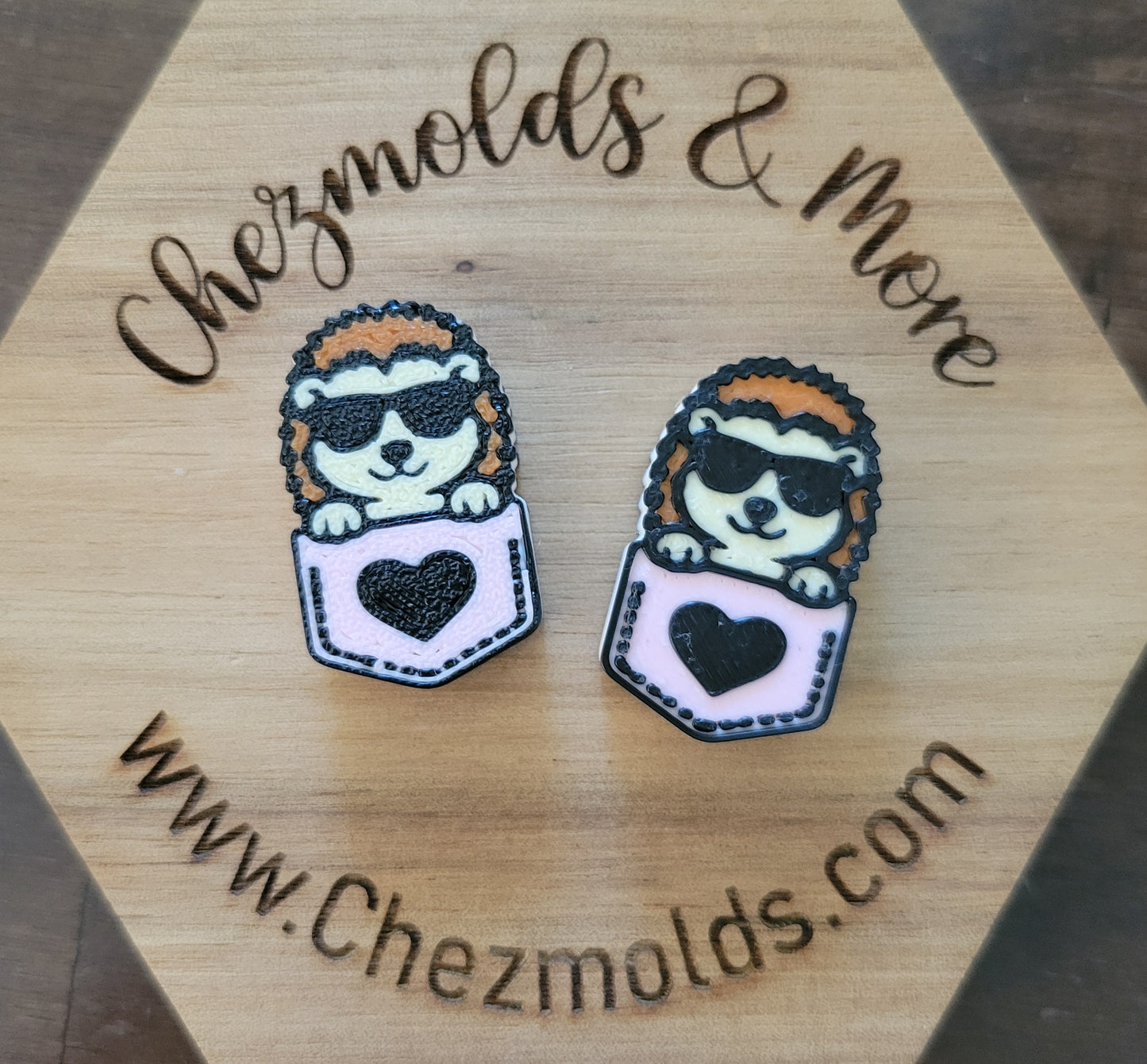 CE 3d printed focal Bead-Cutie pocket Hugs