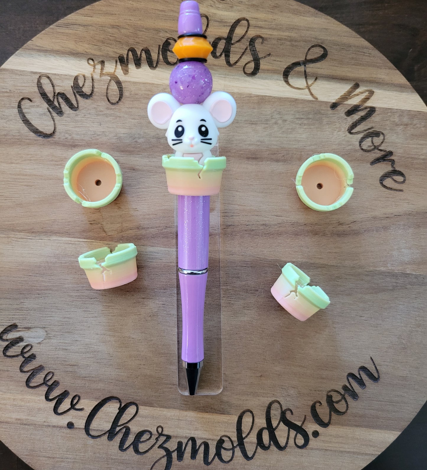 CE 3d printed focal Bead-Hollow broken pot