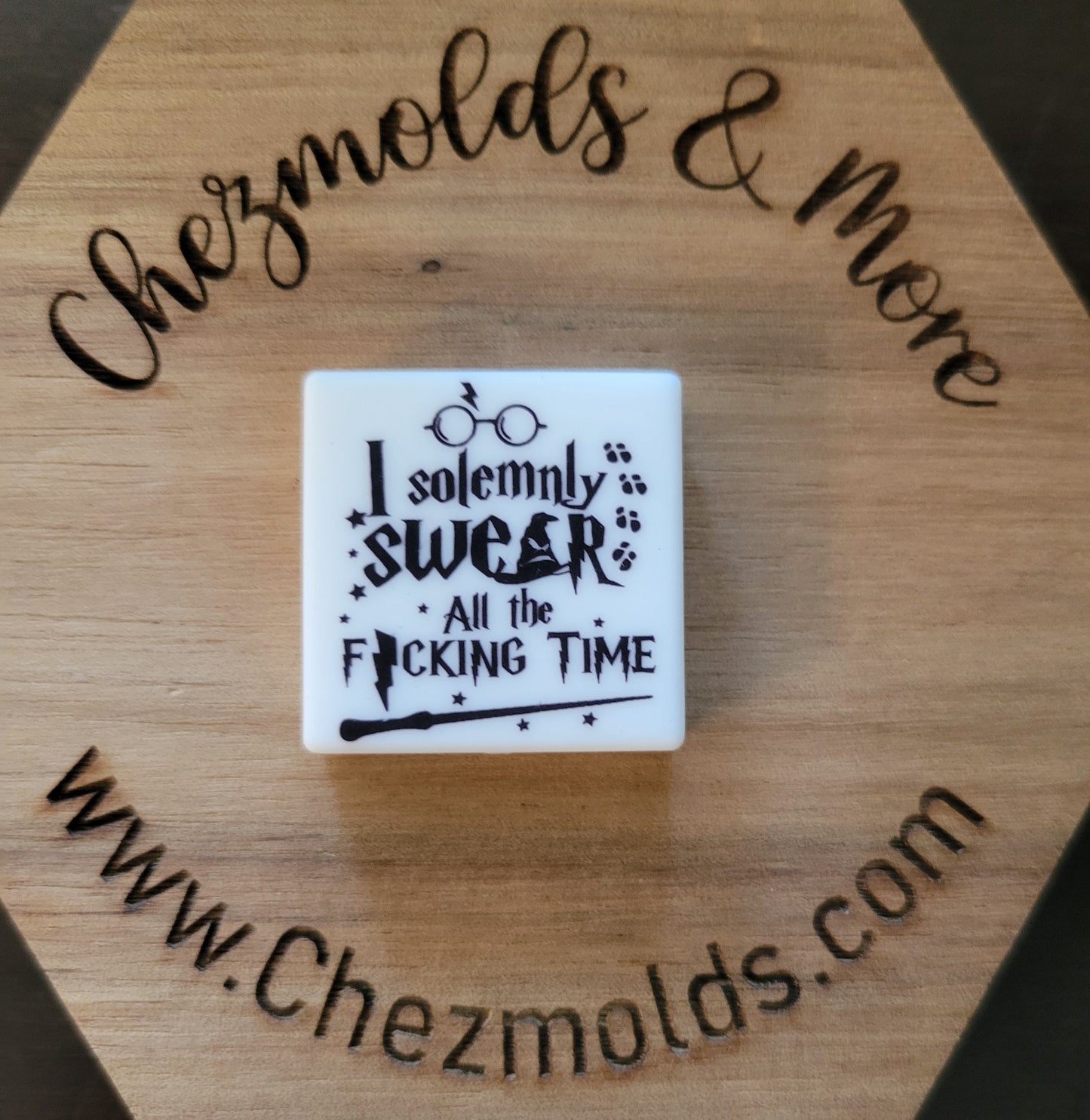 CE printed Silicone focal Bead-I swear all the F time