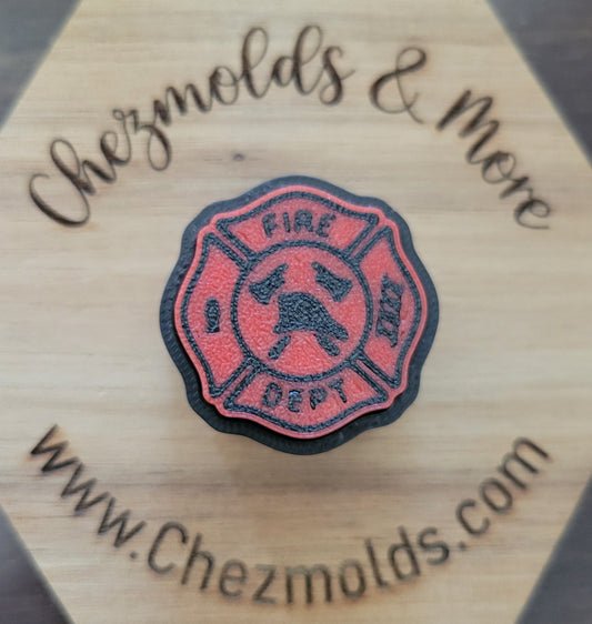 CE 3d printed  fidget clicker- with keychain hole - fire dept