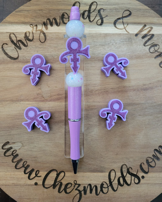 CE 3d printed focal Bead- purple rain