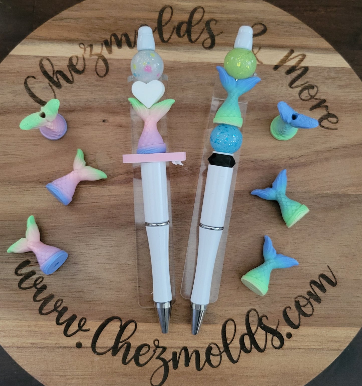 CE 3d printed focal Bead - Mermaid tail