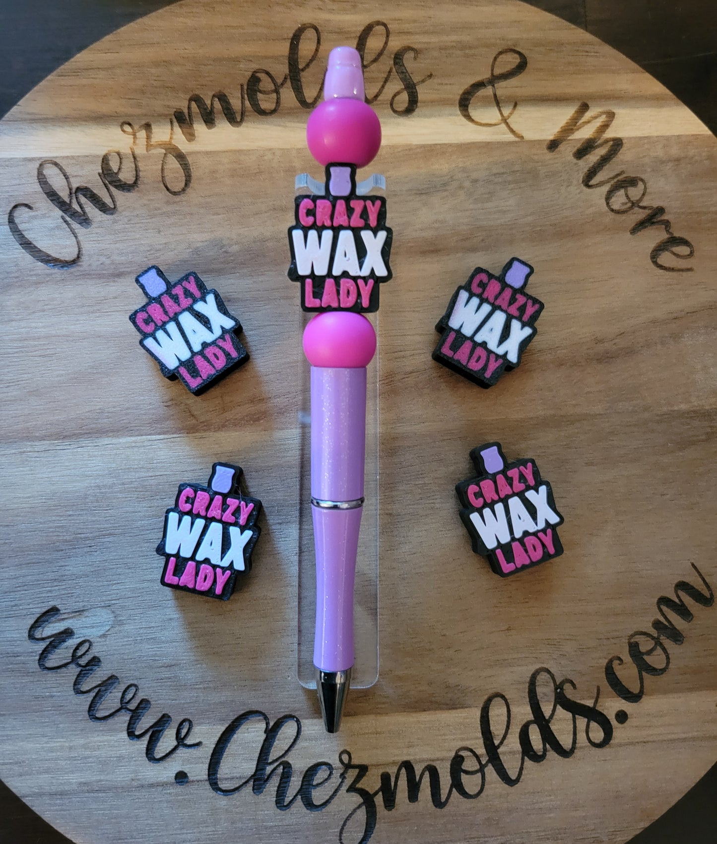 CE 3d printed focal Bead -Crazy wax lady