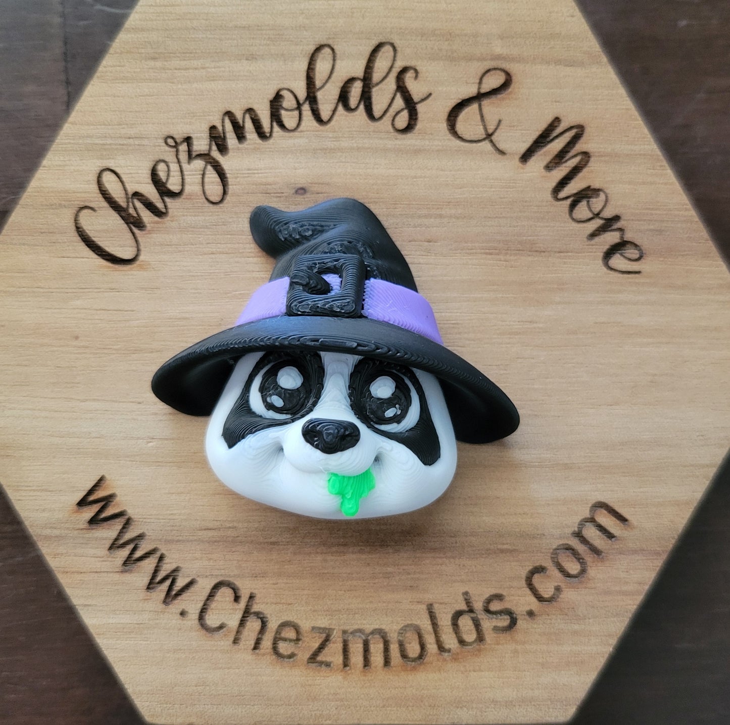 3d printed 3D flatback-panda witch