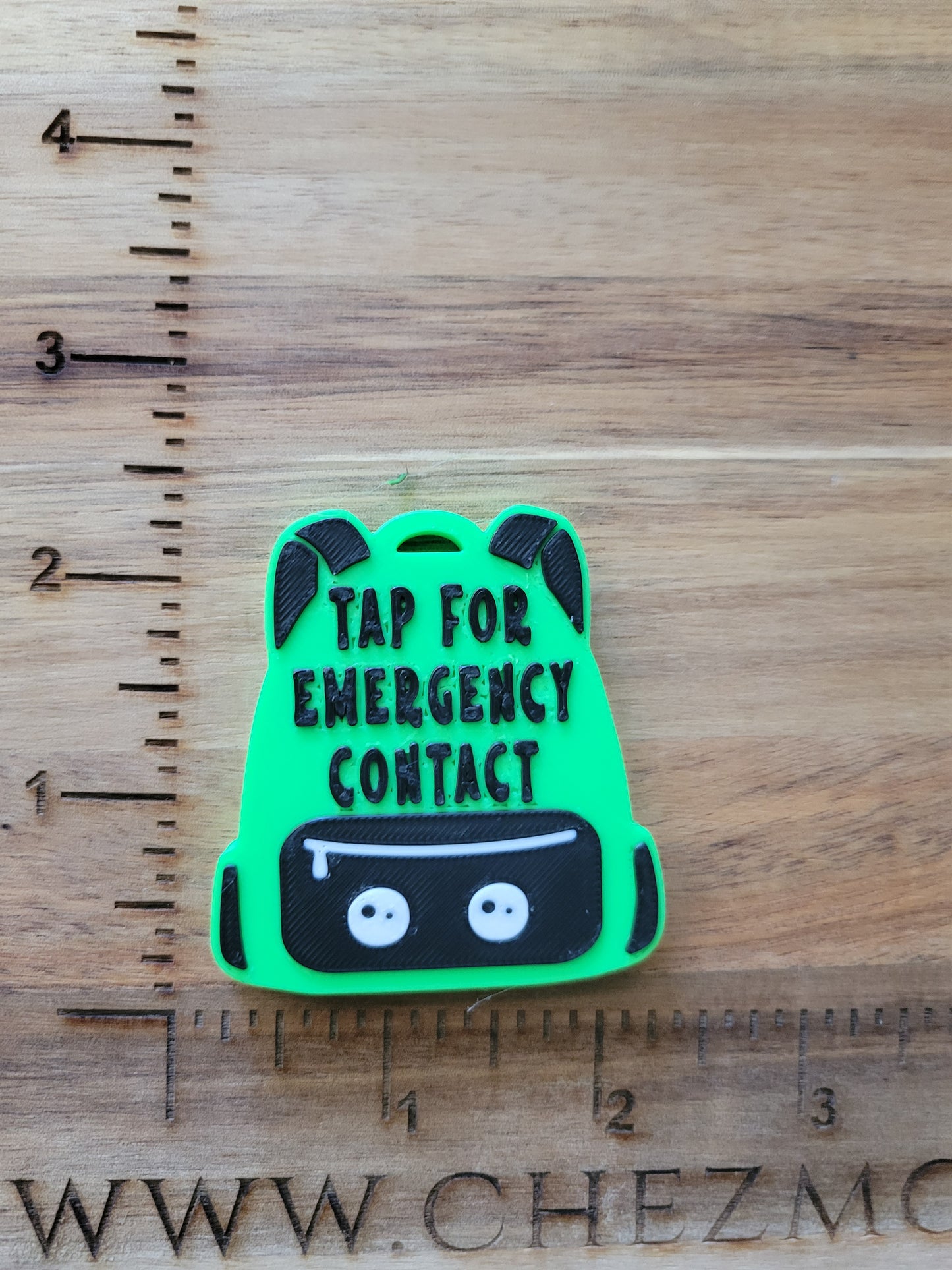 Beadable 3d printed - NFC Bag tag