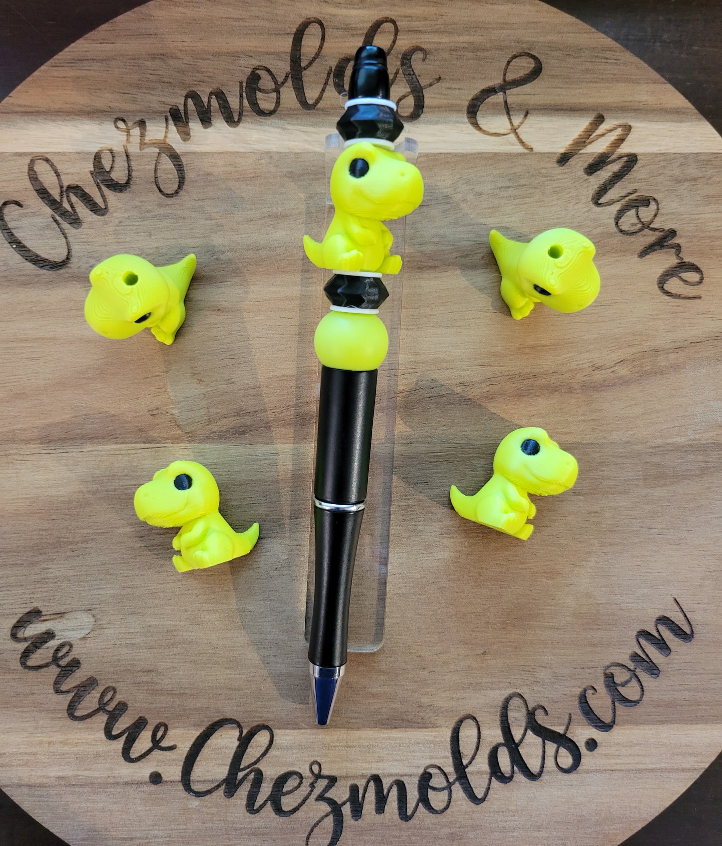 CE 3d printed focal Bead- cutie t-rex