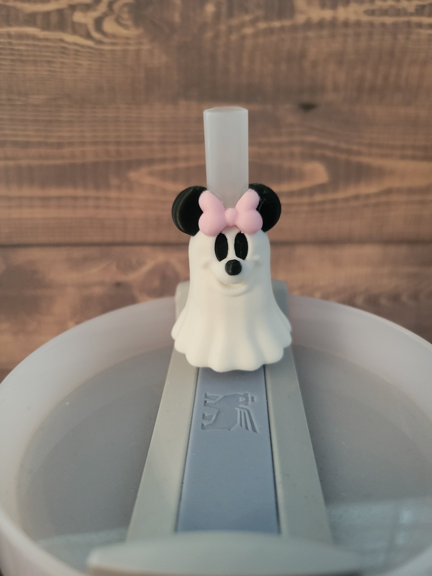 CE 3d printed straw topper- ghost mouse