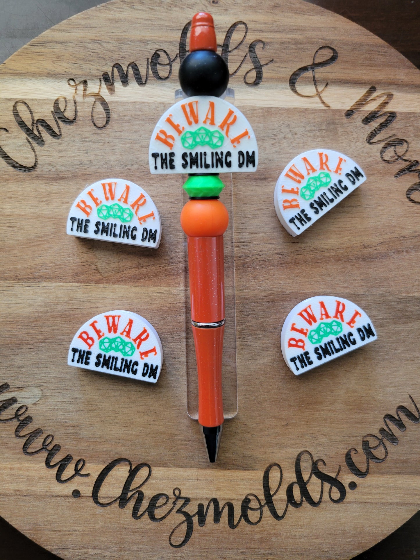 CE 3d printed focal Bead-Beware the smiling DM