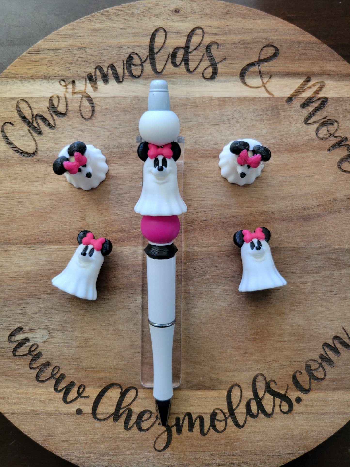 CE 3d printed focal Bead-3d ghost mouse