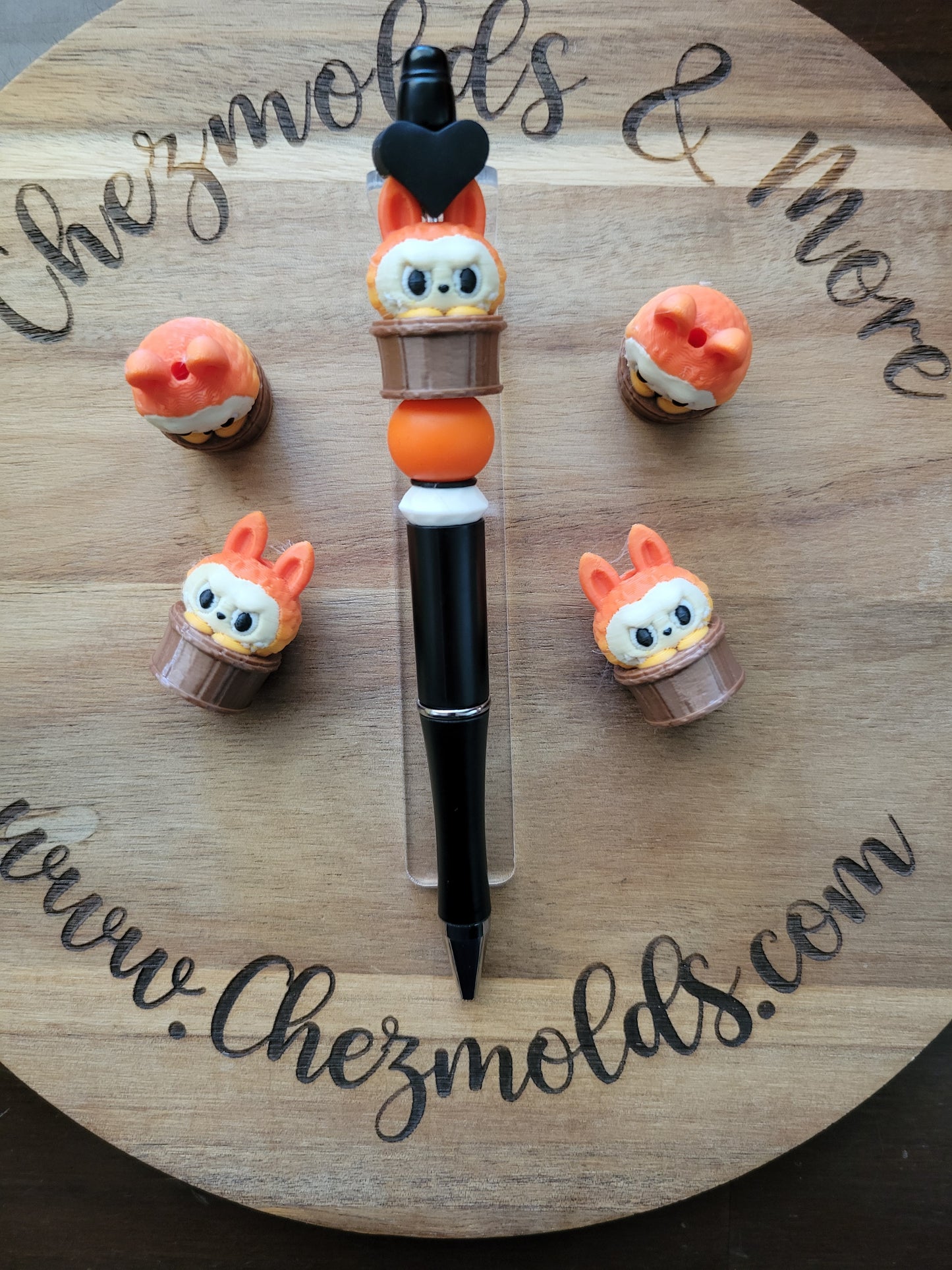 CE 3d printed focal Bead-pumpkin bubu in bucket