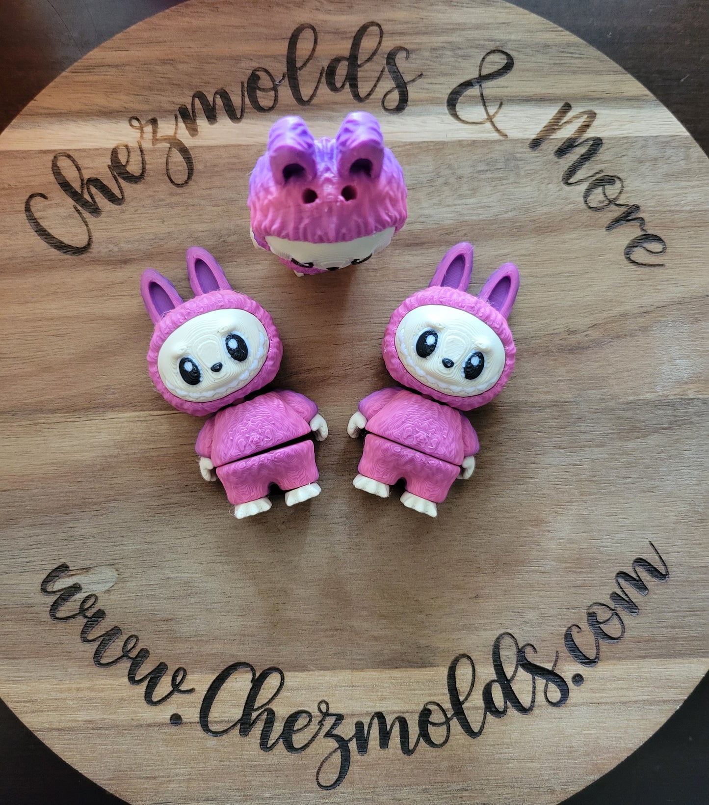 Beadable 3d printed -keychain flexy bubu