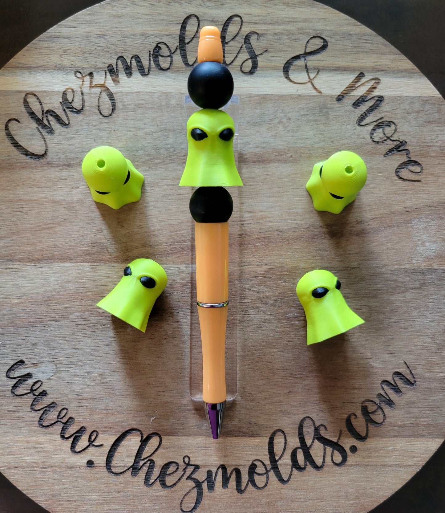 CE 3d printed focal Bead- Alien ghost