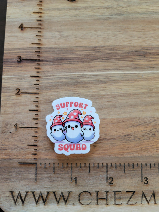 uv printed acrylic flatback-boo support squad