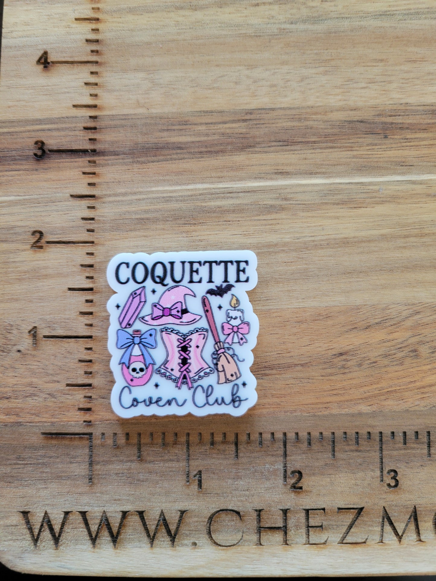 uv printed acrylic flatback-Coquette coven