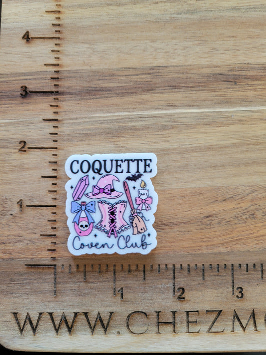 uv printed acrylic flatback-Coquette coven