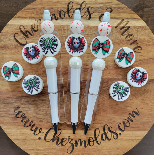 CE 3d printed focal Bead-mini horror bow circle