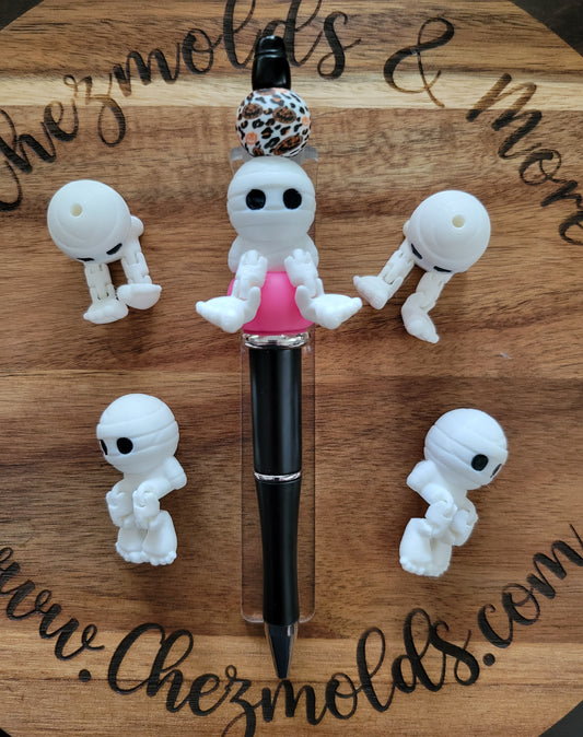 CE 3d printed focal Bead- Mummy kicker ( flexy feet )