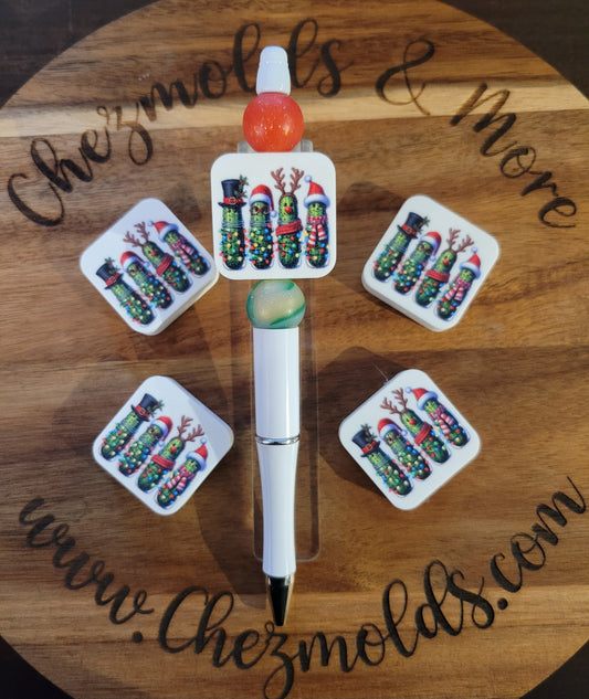 CE 3d printed focal Bead-Christmas pickles