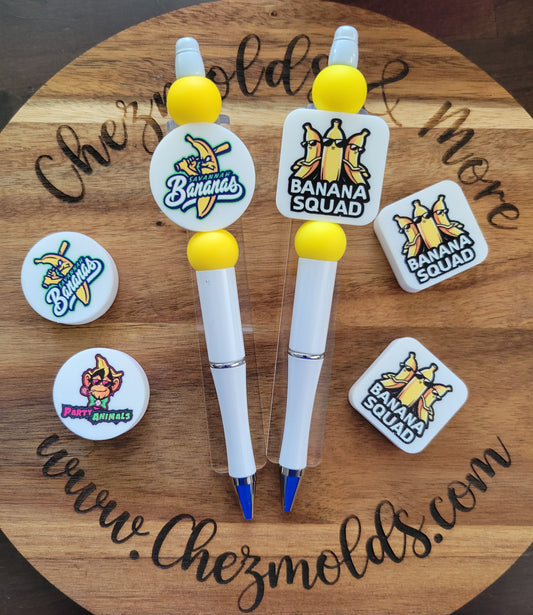 CE 3d printed focal Bead-Bananas