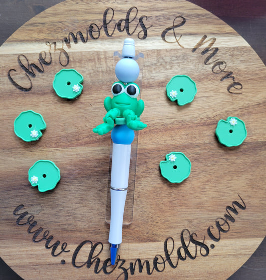 CE 3d printed focal Bead-lily pad