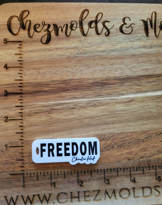 uv printed acrylic Keychain-Charlie freedom