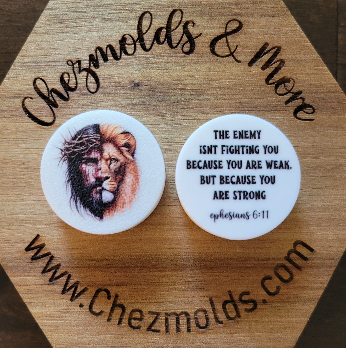 CE 3d printed focal Bead-Jesus lion- double side