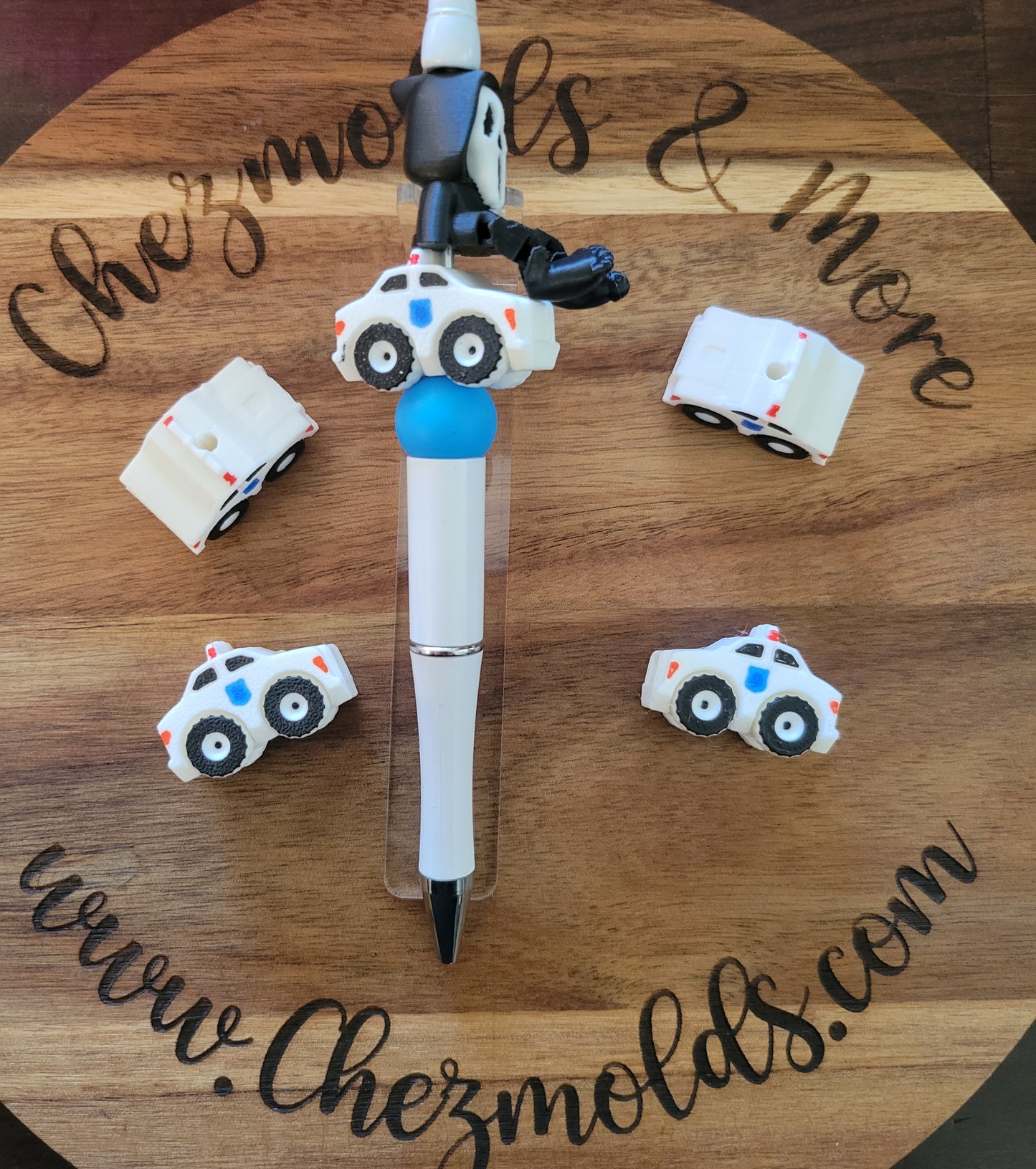 CE 3d printed focal Bead-police car