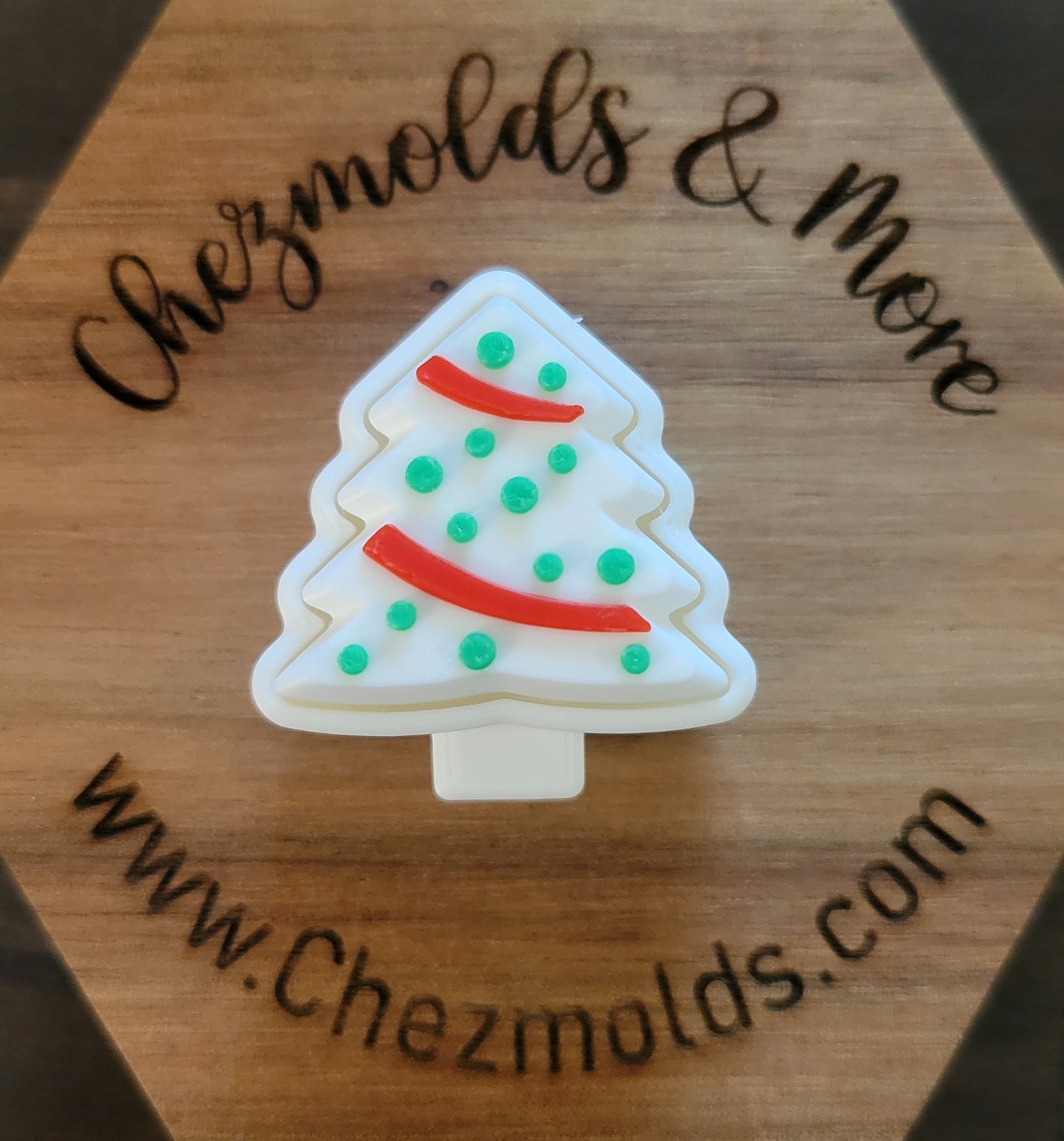 CE 3d printed  fidget clicker- with keychain hole -white deb tree