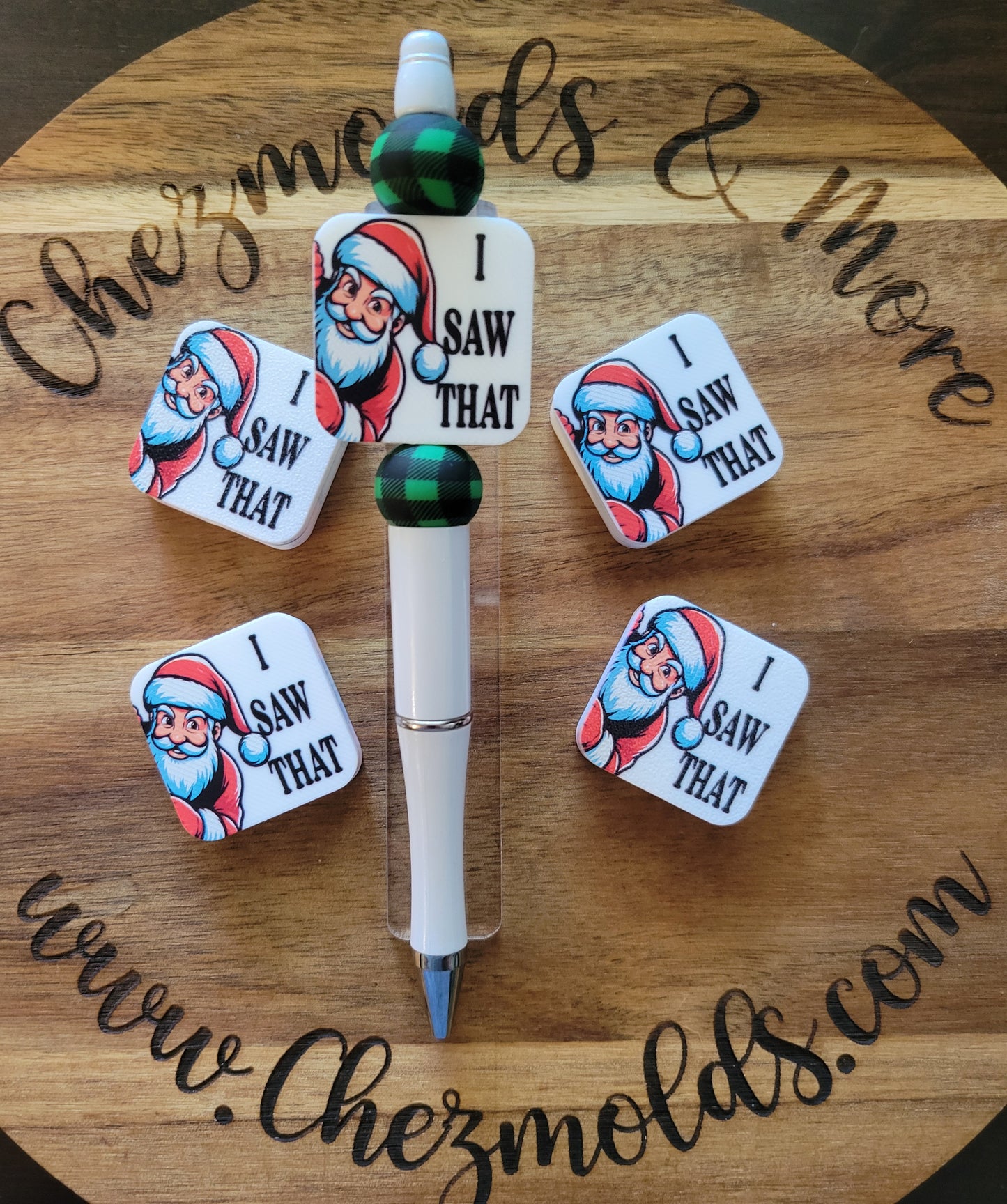 CE 3d printed focal Bead-Santa- I saw that