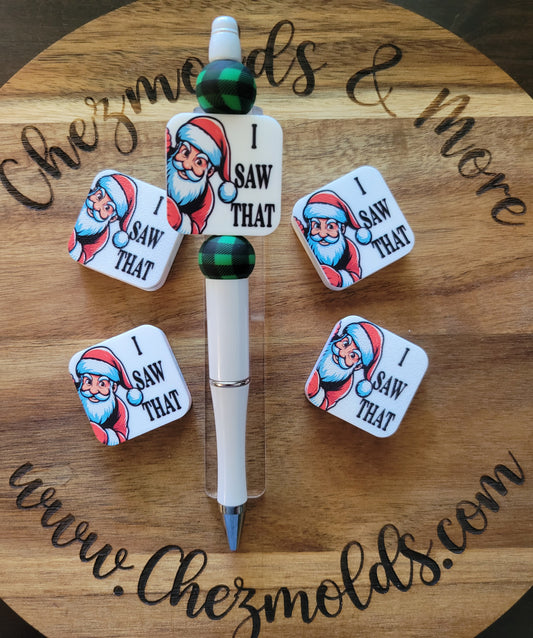 CE 3d printed focal Bead-Santa- I saw that