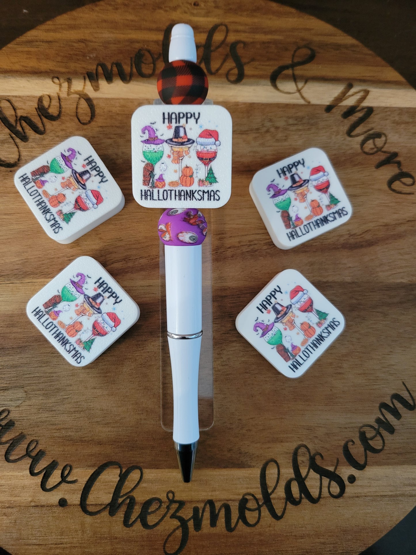 CE 3d printed focal Bead-Happy Hallothankmas