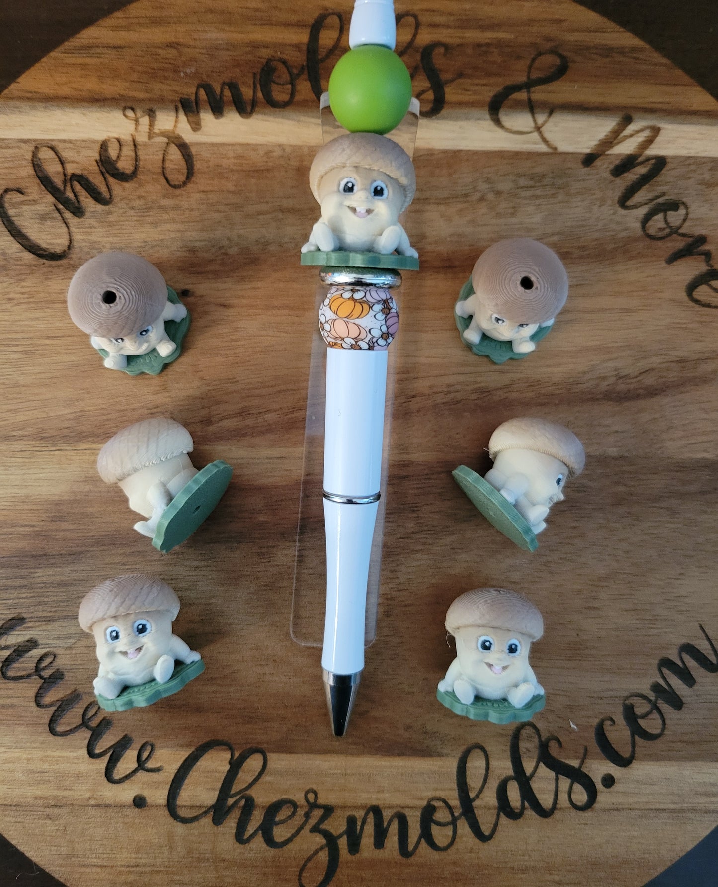 CE 3d printed focal Bead-Cutie acorn baby