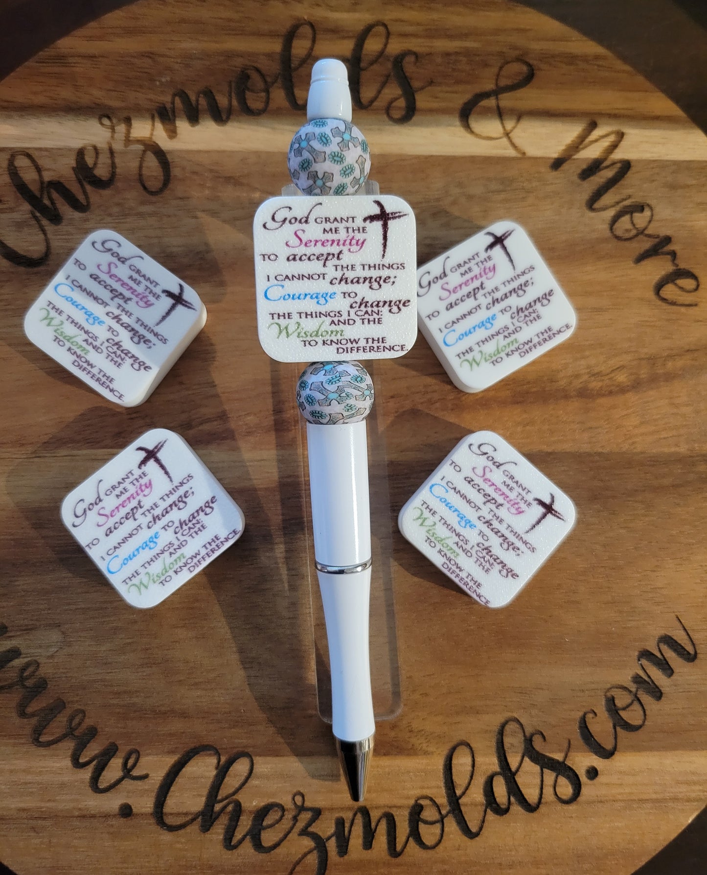 CE 3d printed focal Bead-God grant me